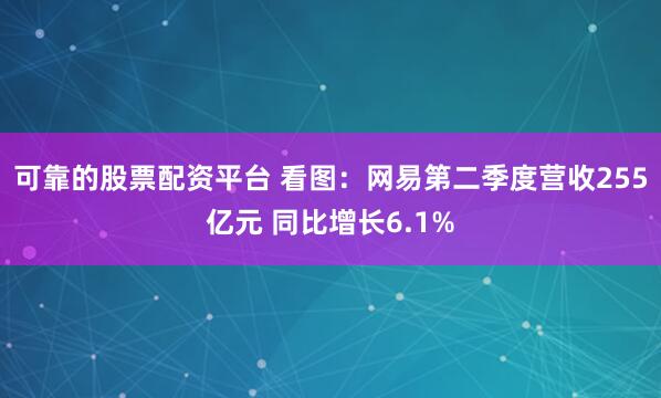 可靠的股票配资平台 看图：网易第二季度营收255亿元 同比增长6.1%
